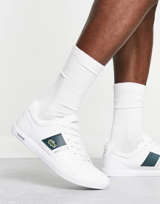 Lacoste - Europa - Sneakers in pelle bianca/verde scuro, 2 di 4