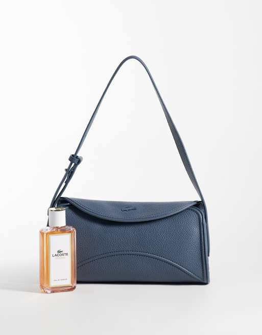 Lacoste everyday club flap shoulder bag in blue, 2 of 4