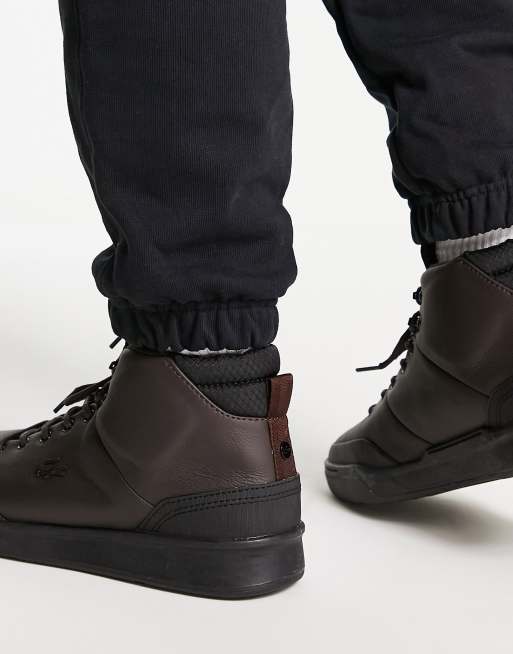 Lacoste exploratuer sneakers in dark brown | ASOS