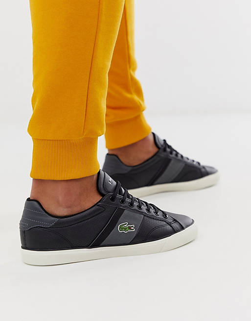 Lacoste Fairlead trainers in black leather | ASOS