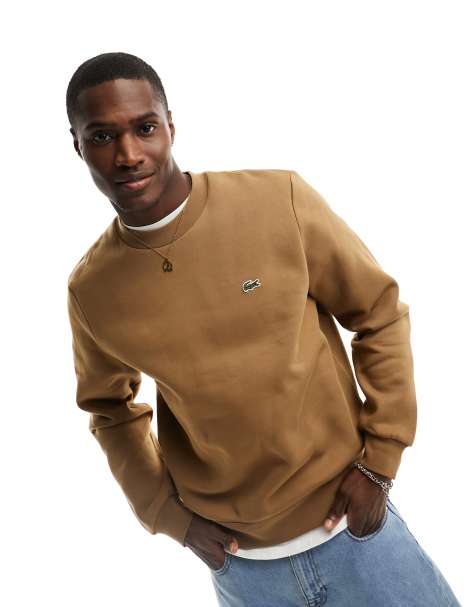 Lacoste - Felpa beige scuro con logo - view 1