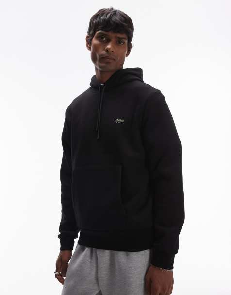 Lacoste - Felpa con cappuccio nera - view 1