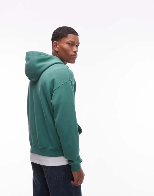 Lacoste - Felpa con cappuccio verde sovratinto, 2 di 4