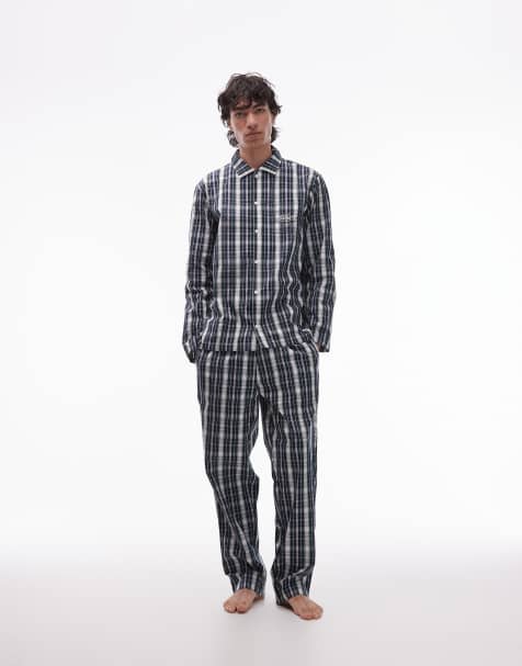 Lacoste - Flanellen pyjamaset in groen - view 1