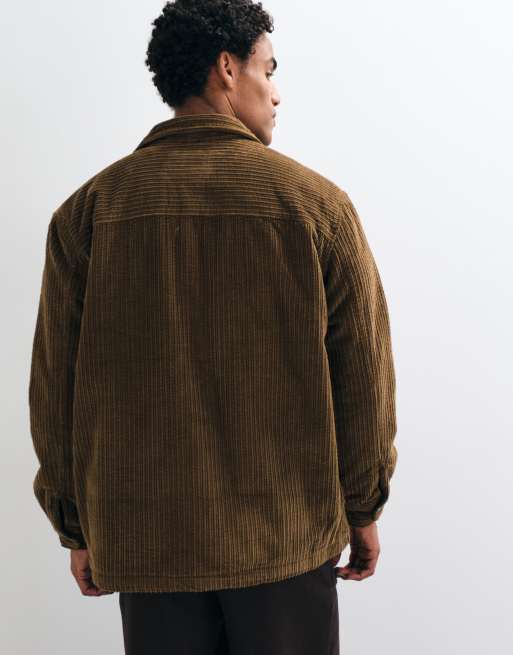 Lacoste foret fløjsoverskjorte i brun, 4 af 5