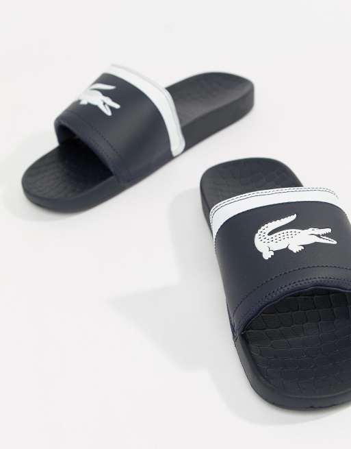 Blue hotsell lacoste sliders