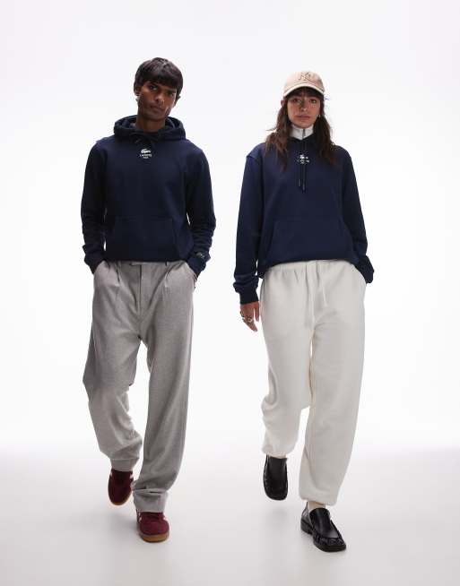 Lacoste front logo hoodie in navy ASOS