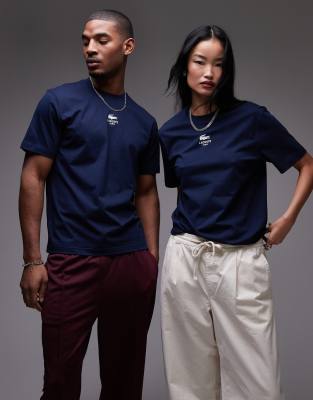 Lacoste Front Logo T-shirt In Navy