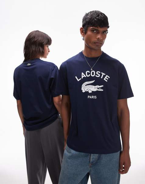 Lacoste front logo t-shirt in navy - view 1