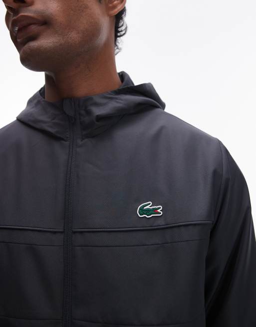 Lacoste – Funktionale Steppjacke in Schwarz mit Reißverschluss ASOS