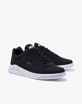 Lacoste game advance trainers in black white