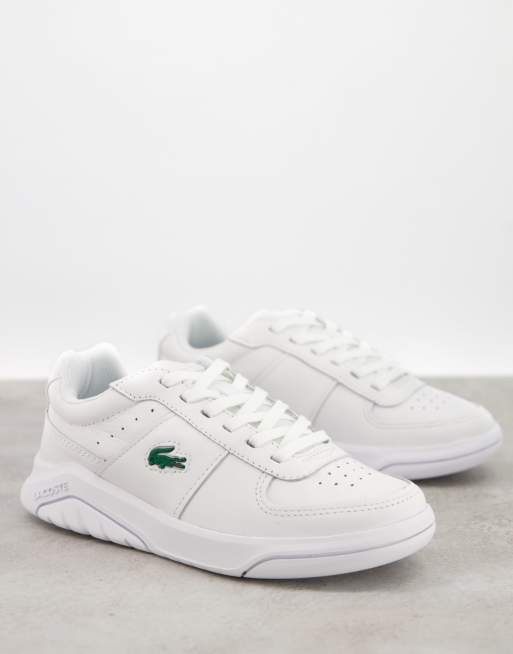 Lacoste Game Advance trainers in triple white | ASOS