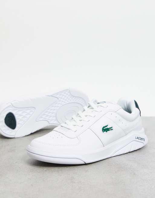 Lacoste game advance trainers in white green | ASOS