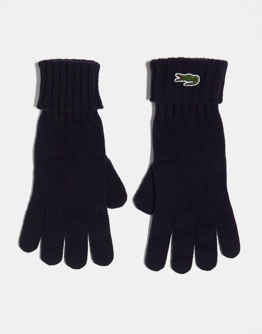 Lacoste - Gants à logo - Bleu marine