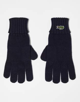 Lacoste - Gants en maille - Noir