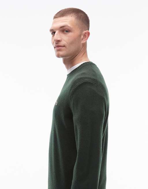 Lacoste - Gebreide trui met ronde hals in groen, 4 van 5