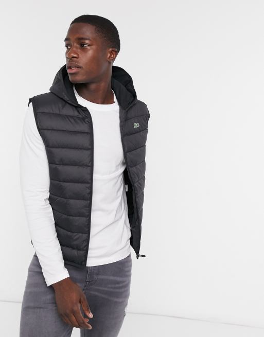 gilet lacoste noir et blanc