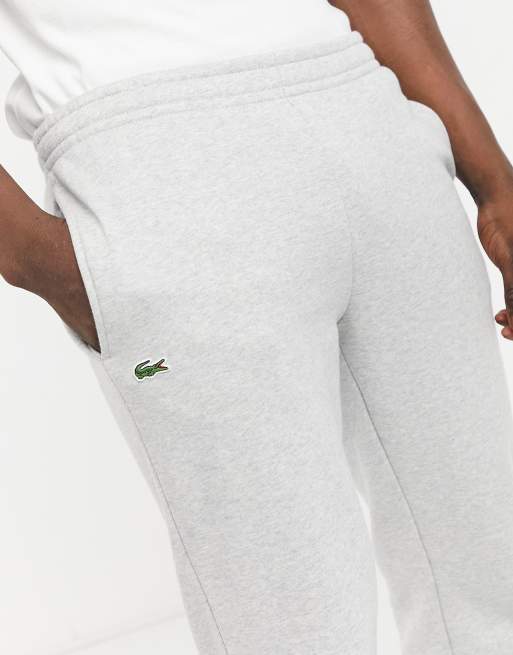 Lacoste – Grå, enkla joggers i slim fit, 3 av 4