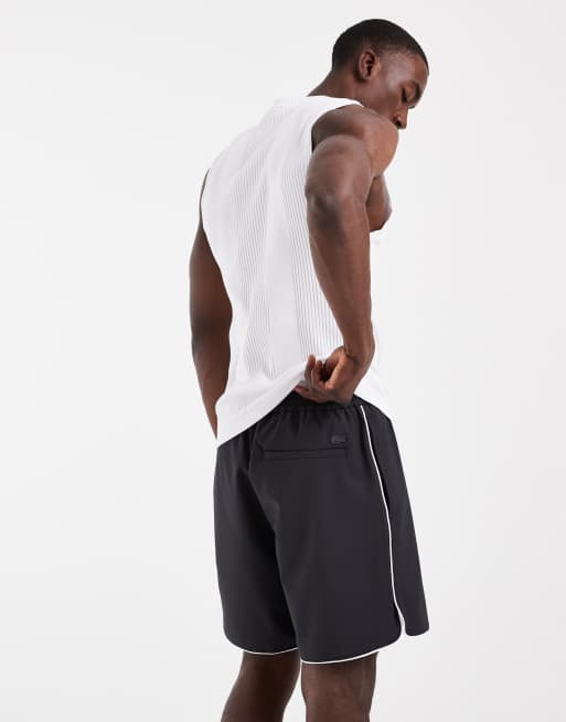 Lacoste - Grå shorts med kontrastkanter, 3 af 5