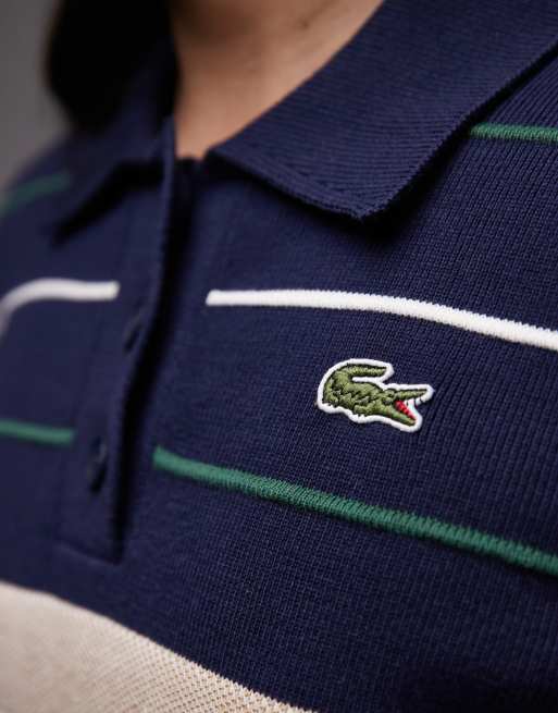 Lacoste – Gräddvit pikétröja, 3 av 4