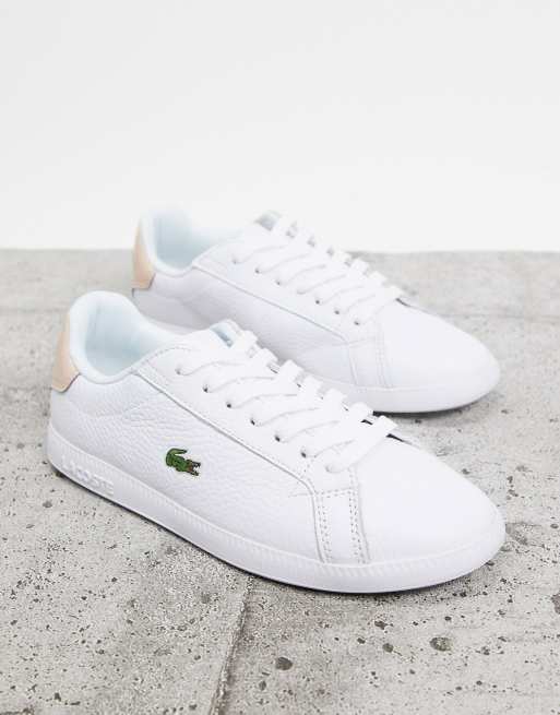 Lacoste Graduate 120 Baskets avec tirant arriere Blanc et rose