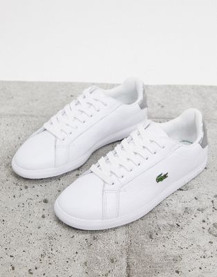 lacoste silver trainers