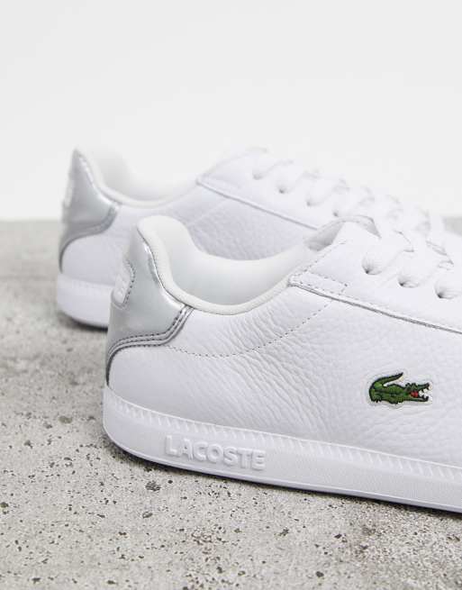 Lacoste hotsell silver trainers