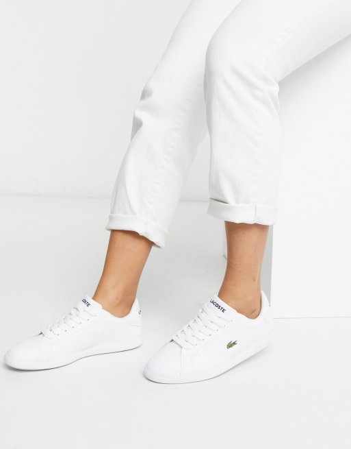 Lacoste graduate bl1 leather trainers in on sale white