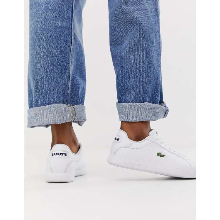 Lacoste Graduate BL1 leather sneakers in white |