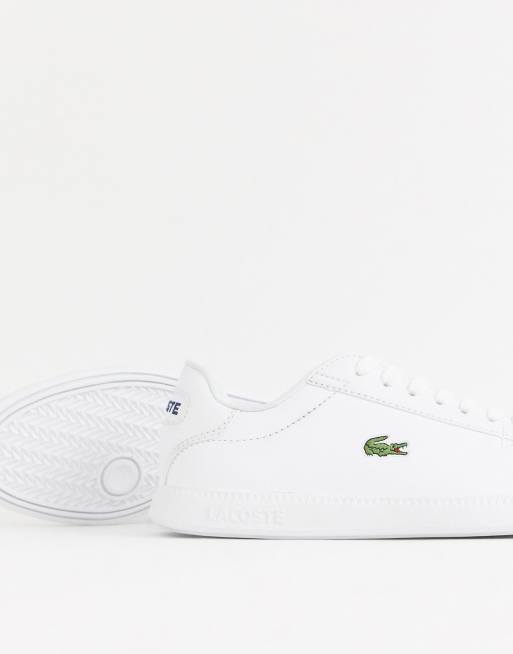 Lacoste graduate bl1 leather trainers in on sale white