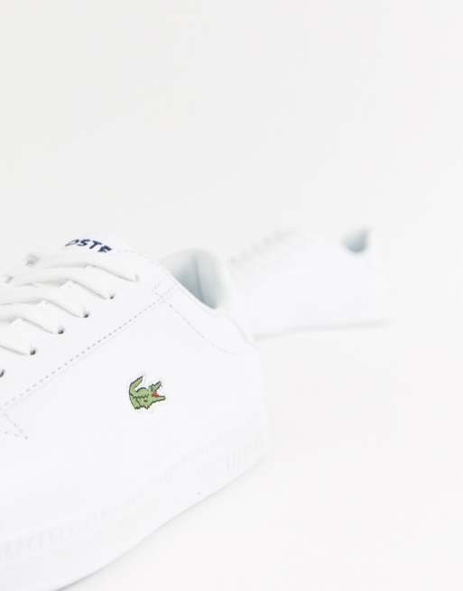 Lacoste graduate bl1 shop leather trainers in white