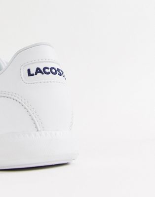 lacoste graduate bl1 leather trainers in white