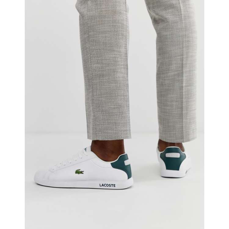 Kollega Strøm Bortset Lacoste Graduate LCR3 118 1 sneakers in white leather | ASOS