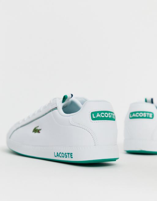 Lacoste graduate trainers on sale white