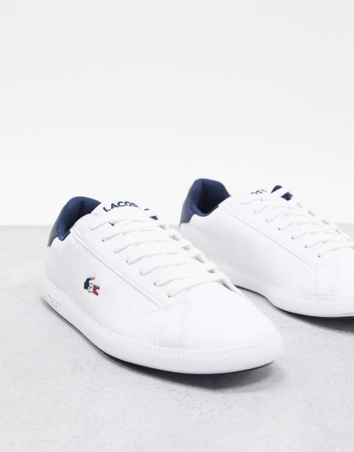 Lacoste graduate tricolour sneakers in white