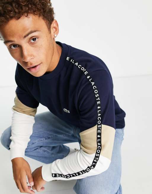 Lacoste – Granatowa bluza ze szczotkowanego polaru