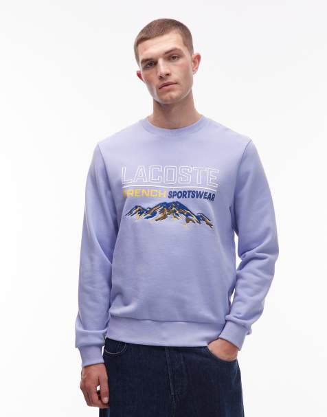 Lacoste graphic sweatshirt in lilac - view 1