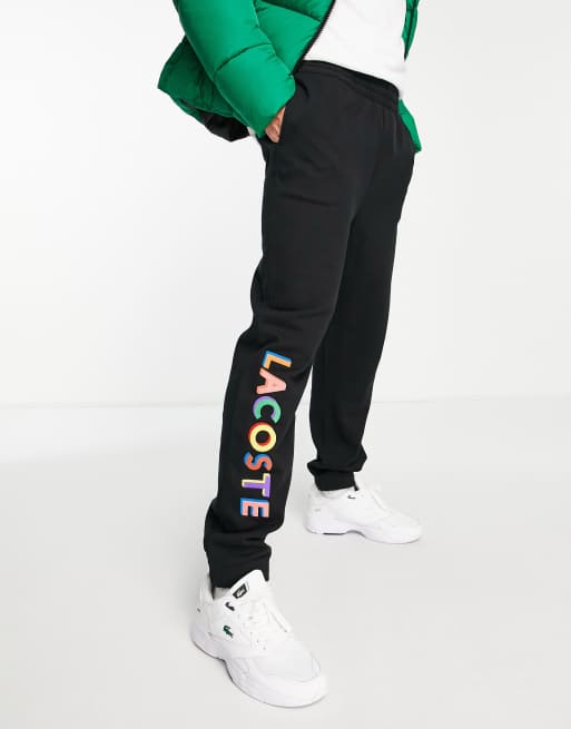 Mens black lacoste discount joggers