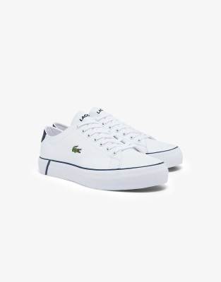 Lacoste gripshot Bl21 trainers in white navy  - ASOS Price Checker