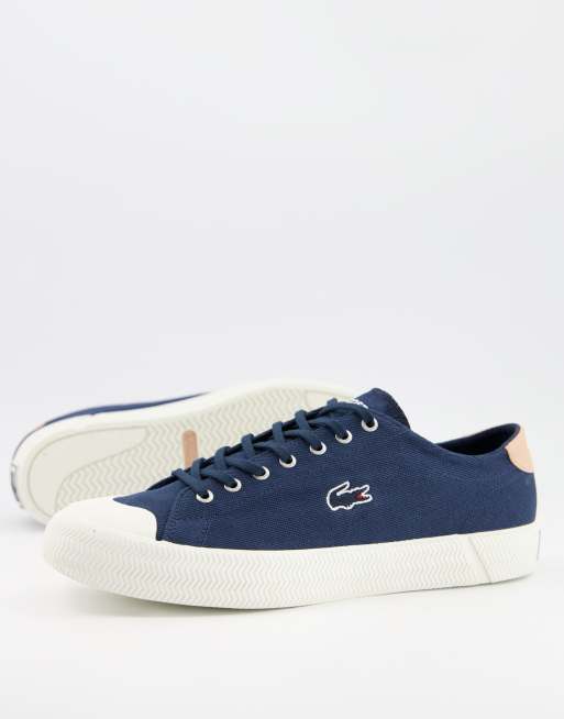 Lacoste blue canvas clearance shoes