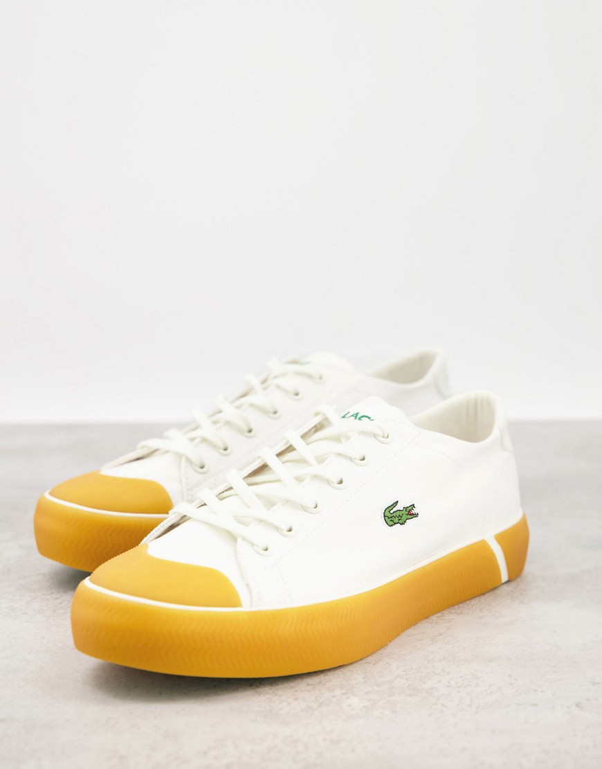 Lacoste Gripshot Flatform Gumsole Sneakers In White