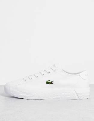 Lacoste Gripshot flatform trainers in white canvas - ASOS Price Checker