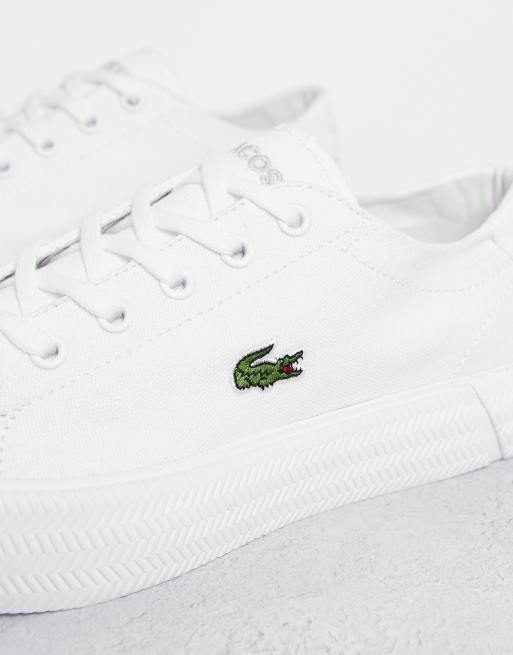 Lacoste - Gripshot - Hvide flatformsneakers i kanvas, 3 af 4