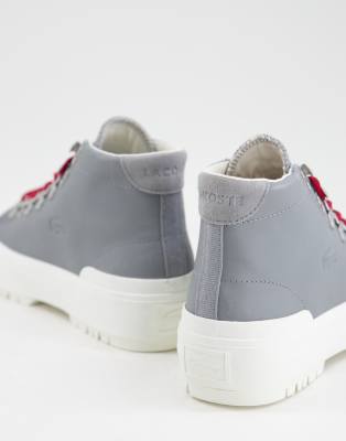 grey high top trainers