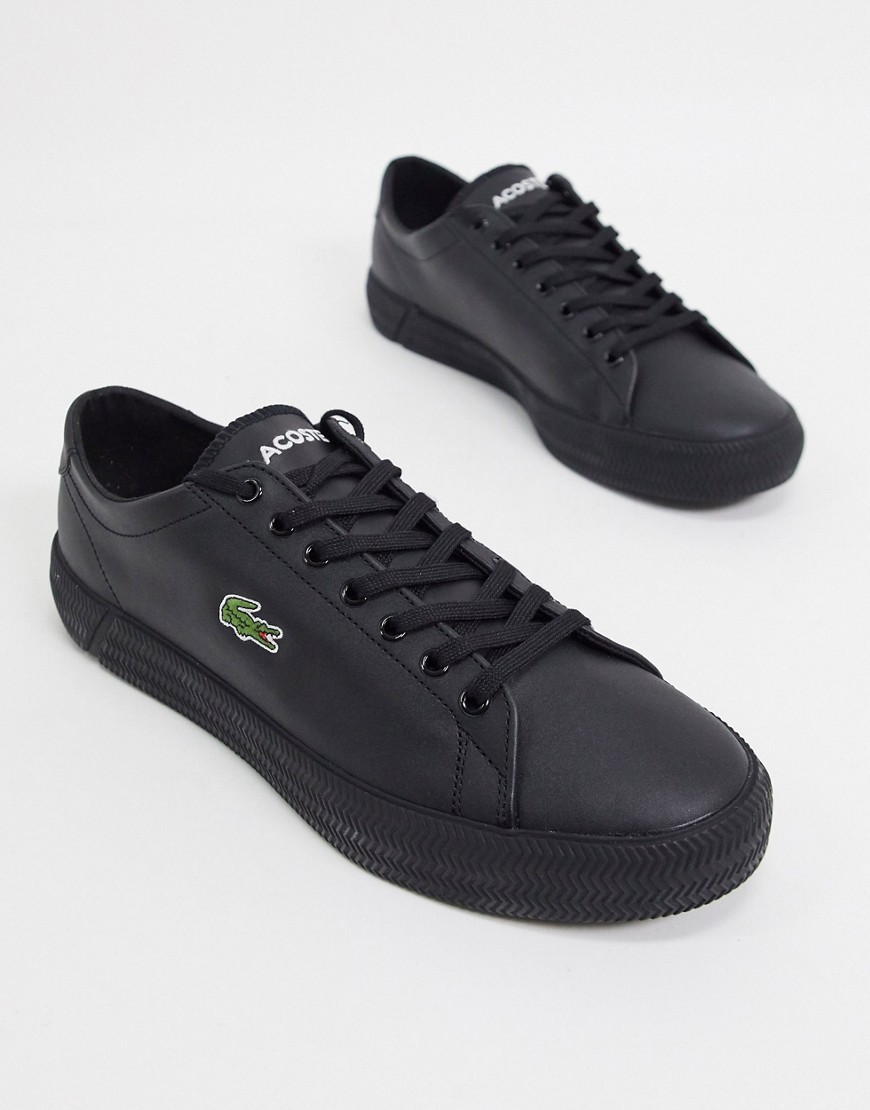 LACOSTE GRIPSHOT SNEAKERS IN BLACK LEATHER,740CMA005002H