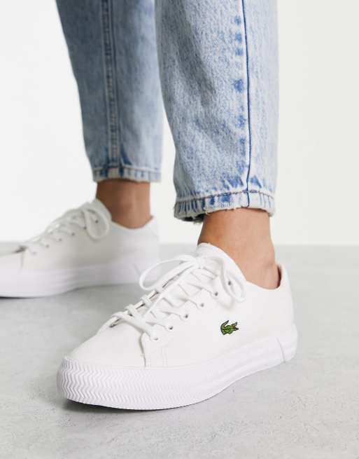 Lacoste white on sale canvas shoes