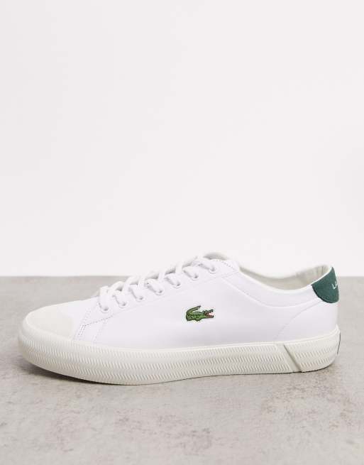lacoste white and green sneakers