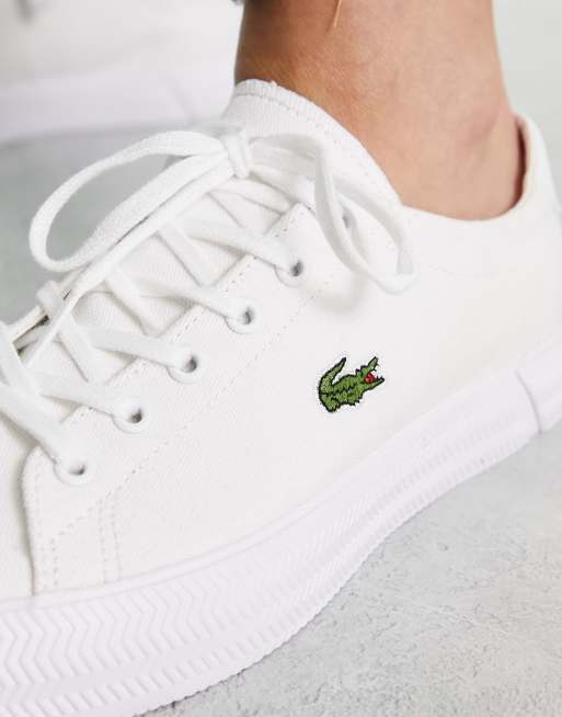 Lacoste Gripshot Sneakers van wit canvas