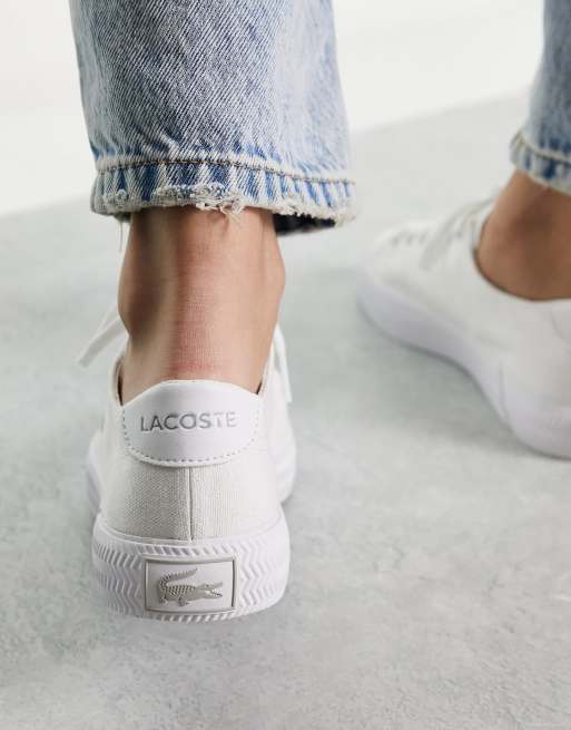 Canvas lacoste deals trainers womens