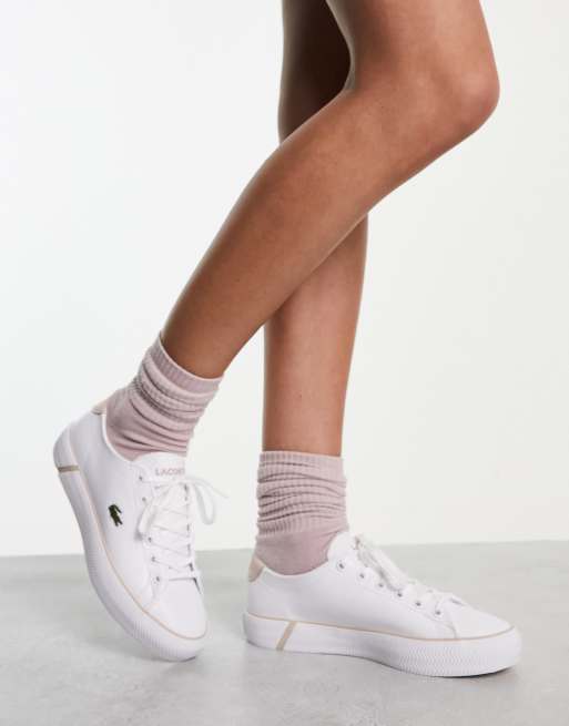 Lacoste white deals leather trainers womens